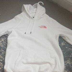 The North Face White and Pink Hoodie